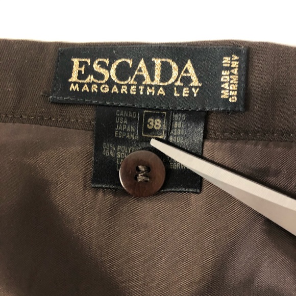 Escada Margaretha Ley Brown Pleated Wool Skirt - Picture 8 of 8